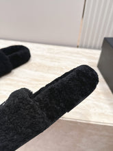 Load image into Gallery viewer, SE1772 Chanel Shearling Closed-Toe Mule Slides / Wool Upper / Sizes 5–11