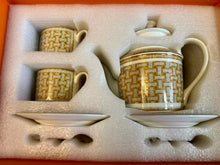Load image into Gallery viewer, JW1017 Hermes Golden Mosaic Tea Set / 5-Piece Porcelain Collection