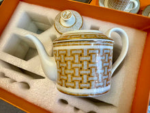 Load image into Gallery viewer, JW1017 Hermes Golden Mosaic Tea Set / 5-Piece Porcelain Collection