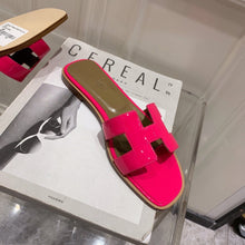 Load image into Gallery viewer, SE874 H Paint Leather Slippers / Size4-11