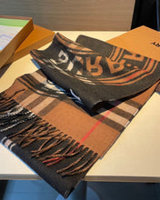 Load image into Gallery viewer, CLTH276 BUR Montage Print Cashmere Scarf