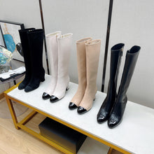 Load image into Gallery viewer, SE699 Size 5-10 Heels:7.5cm Shaft measures approximately 15” from arch Material: Cowhide Lining: Sheep skin Sole: Italian leather