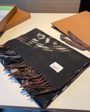 Load image into Gallery viewer, CLTH276 BUR Montage Print Cashmere Scarf
