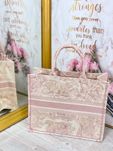 Load image into Gallery viewer, DR036 Large Book Tote Bag / HIGHEST QUALITY VERSION / S:14.4x11x6.9inch L:16.3x13.8x7.1inch