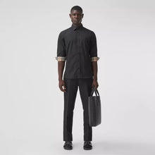 Load image into Gallery viewer, CLTH281 Slim Fit Monogram Motif Stretch Cotton Poplin Shirt