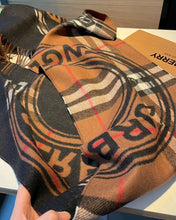 Load image into Gallery viewer, CLTH276 BUR Montage Print Cashmere Scarf