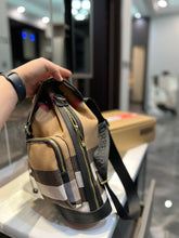 Load image into Gallery viewer, BUR103 Vintage Check Cotton Backpack / 14.9x12.6inch