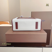 Load image into Gallery viewer, BUR105 Two-tone Canvas and Leather Mini/Small Freya Tote