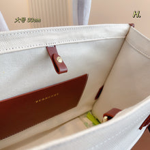 Load image into Gallery viewer, BUR105 Two-tone Canvas and Leather Mini/Small Freya Tote