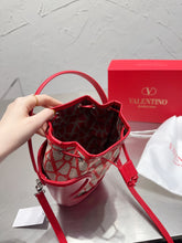Load image into Gallery viewer, VLTN075 LE CINQUIEME TOILE ICONOGRAPHE BUCKET BAG / W5.5xH8.2xD3.9 in