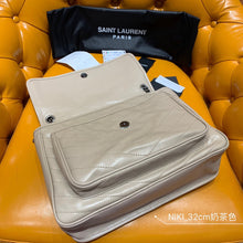 Load image into Gallery viewer, YSK196 Niki medium chain bag in crinkled vintage leather / HIGHEST QUALITY VERSION /11 x 7.8 x 3.3 INCHES