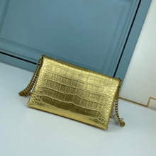 Load image into Gallery viewer, BCG030 BCG Triplet Wallet With Chain Crocodile Embossed / 8.3x3.1x4.9inch