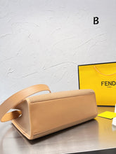 Load image into Gallery viewer, FF144 Sunshine Brown flannel Medium shopper bag / 13.8x12.2x6.7inch