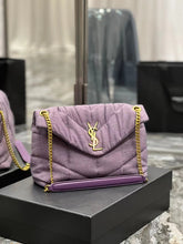 Load image into Gallery viewer, YSK201 Puffer toy/small/medium Chain Bag in Denim / HIGHEST QUALITY VERSION