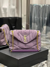 Load image into Gallery viewer, YSK201 Puffer toy/small/medium Chain Bag in Denim / HIGHEST QUALITY VERSION