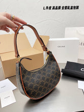 Load image into Gallery viewer, CL100 Ava Bag in Triomphe Canvas and calfskin Tan / 9 x 5 x 2 IN