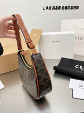 Load image into Gallery viewer, CL100 Ava Bag in Triomphe Canvas and calfskin Tan / 9 x 5 x 2 IN