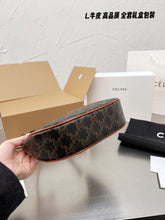 Load image into Gallery viewer, CL100 Ava Bag in Triomphe Canvas and calfskin Tan / 9 x 5 x 2 IN