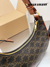 Load image into Gallery viewer, CL100 Ava Bag in Triomphe Canvas and calfskin Tan / 9 x 5 x 2 IN