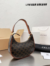 Load image into Gallery viewer, CL100 Ava Bag in Triomphe Canvas and calfskin Tan / 9 x 5 x 2 IN
