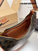 Load image into Gallery viewer, CL100 Ava Bag in Triomphe Canvas and calfskin Tan / 9 x 5 x 2 IN