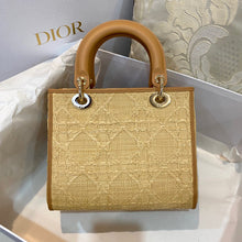 Load image into Gallery viewer, DR229 LADY DR Bag Natural Cannage Raffia / HIGHEST QUALITY VERSION
