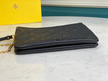 Load image into Gallery viewer, LB651 Double Zip Pochette / 7.9 x 4.9 x 1.2 inches