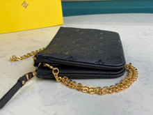 Load image into Gallery viewer, LB651 Double Zip Pochette / 7.9 x 4.9 x 1.2 inches