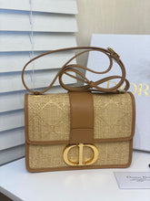Load image into Gallery viewer, DR230 30 Montaigne Bag Natural Cannage Raffia / HIGHEST QUALITY VERSION