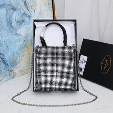 Load image into Gallery viewer, PD207 Satin Handbag with Crystals / 7.9x7.1inch