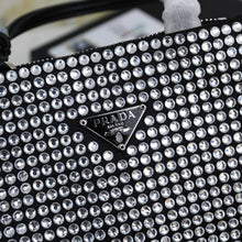 Load image into Gallery viewer, PD207 Satin Handbag with Crystals / 7.9x7.1inch