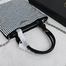Load image into Gallery viewer, PD207 Satin Handbag with Crystals / 7.9x7.1inch