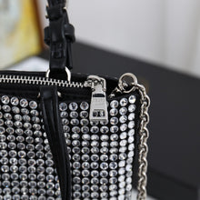 Load image into Gallery viewer, PD207 Satin Handbag with Crystals / 7.9x7.1inch