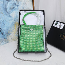 Load image into Gallery viewer, PD210 Satin Handbag with Crystals / 7.9x7.1inch