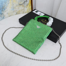 Load image into Gallery viewer, PD208 Satin Handbag with Crystals / 7.9x7.1inch