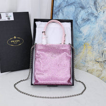 Load image into Gallery viewer, PD209 Satin Handbag with Crystals / 7.9x7.1inch