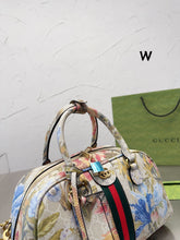 Load image into Gallery viewer, GC495 Ophidia GG Flora Medium Bag / 12.7" x 7.8"H x 6.2"D