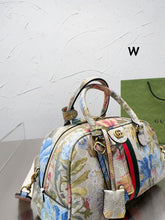 Load image into Gallery viewer, GC495 Ophidia GG Flora Medium Bag / 12.7" x 7.8"H x 6.2"D