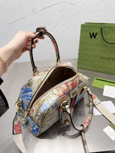 Load image into Gallery viewer, GC495 Ophidia GG Flora Medium Bag / 12.7" x 7.8"H x 6.2"D