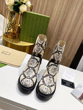 Load image into Gallery viewer, SE913 Women's python print boots Size4-11