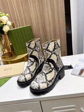 Load image into Gallery viewer, SE913 Women's python print boots Size4-11