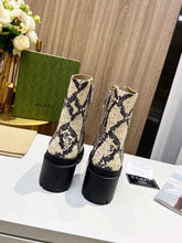 Load image into Gallery viewer, SE913 Women's python print boots Size4-11