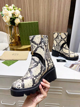 Load image into Gallery viewer, SE913 Women's python print boots Size4-11