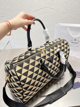 Load image into Gallery viewer, PD174 Symbole embroidered jacquard fabric travel bag / 17.7x9.1x9.6inch