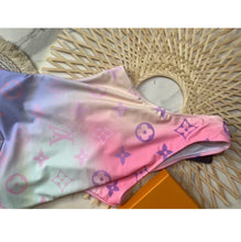 Load image into Gallery viewer, CLTH325 Monogram Gradient Cut-Out One-Piece/Bikini Swimsuit