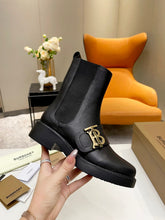 Load image into Gallery viewer, SE967 Burberry Monogram Motif Leather Chelsea Boots / Size5-10
