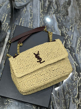 Load image into Gallery viewer, YSK185 Niki Medium Chain Bag in Raffia and Leather / HIGHEST QUALITY VERSION