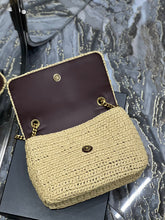Load image into Gallery viewer, YSK185 Niki Medium Chain Bag in Raffia and Leather / HIGHEST QUALITY VERSION