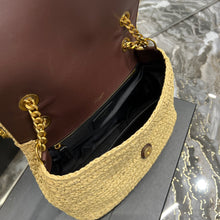 Load image into Gallery viewer, YSK185 Niki Medium Chain Bag in Raffia and Leather / HIGHEST QUALITY VERSION
