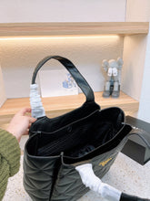 Load image into Gallery viewer, PD186 Medium, Topstitched nappa-leather Tote Bag / 10.6x5.1x12.2inch